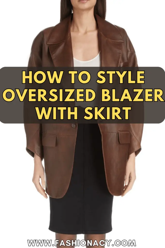 How to Style Oversized Blazer With Skirt