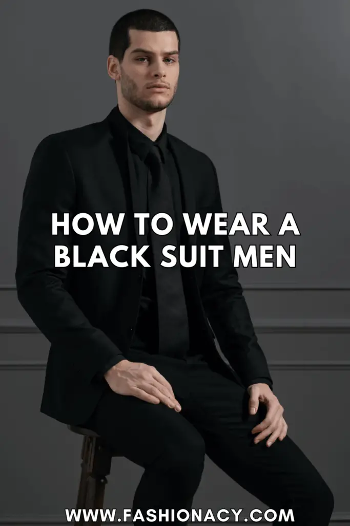 How To Wear a Black Suit Men