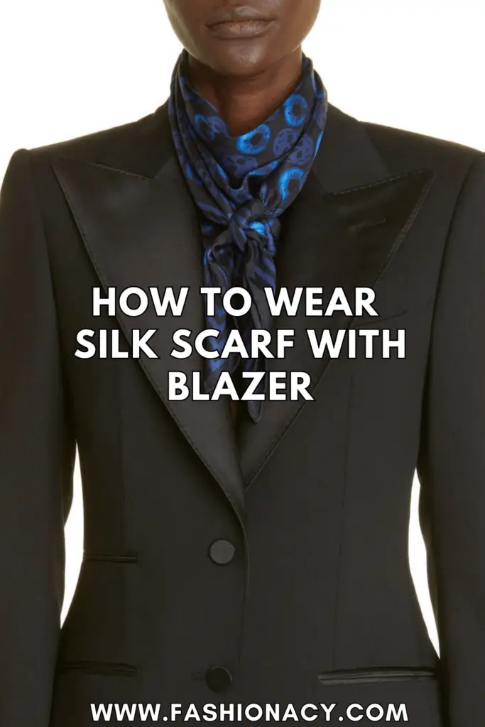 How to Wear a Silk Scarf With Blazer