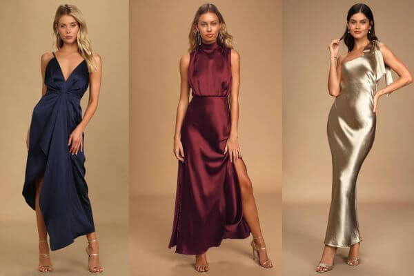 how to wear satin dresses