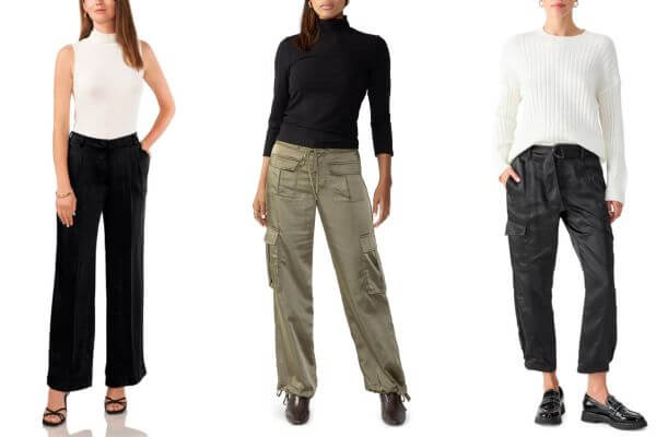 how to wear satin pants