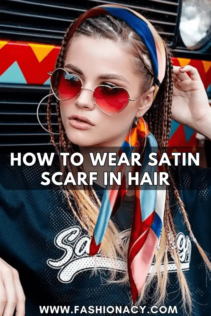 How to Wear Satin Scarf in Hair