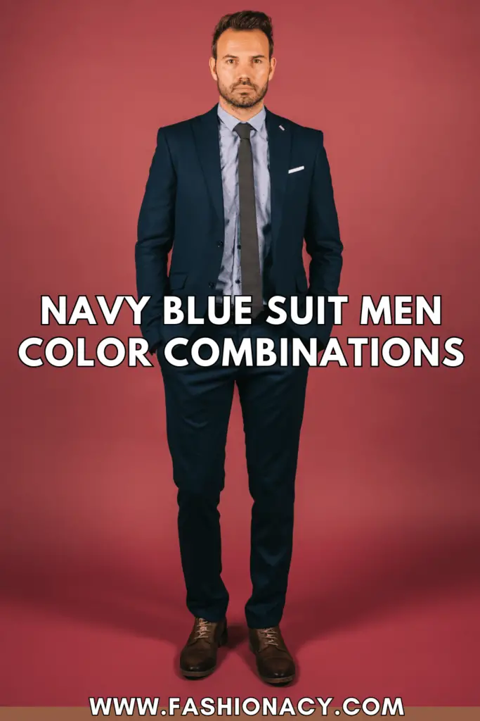 navy blue suit men color combinations