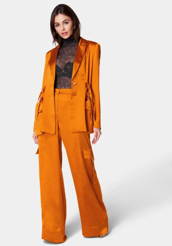 Orange Blazer Outfit Fall