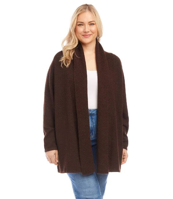 plus size cardigan outfit fall