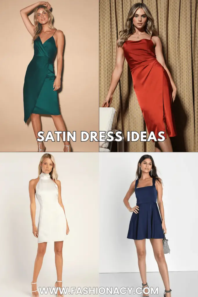 satin dress ideas