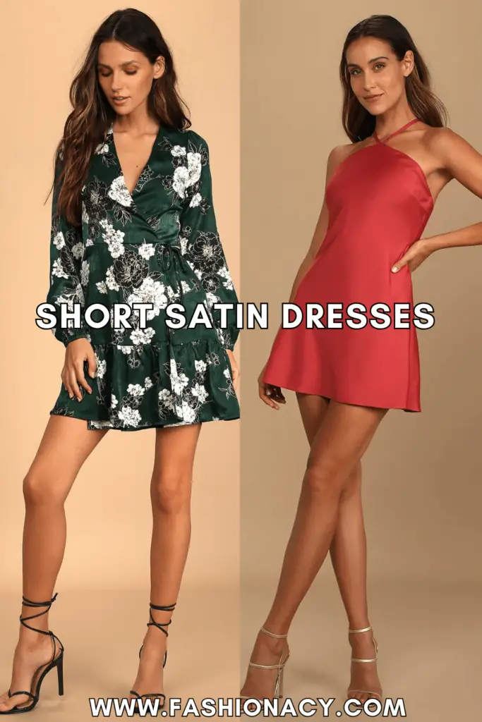 short satin dresses