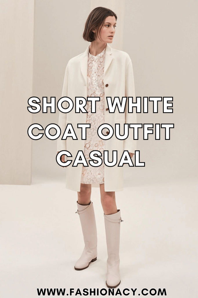 short white coat outfit casual