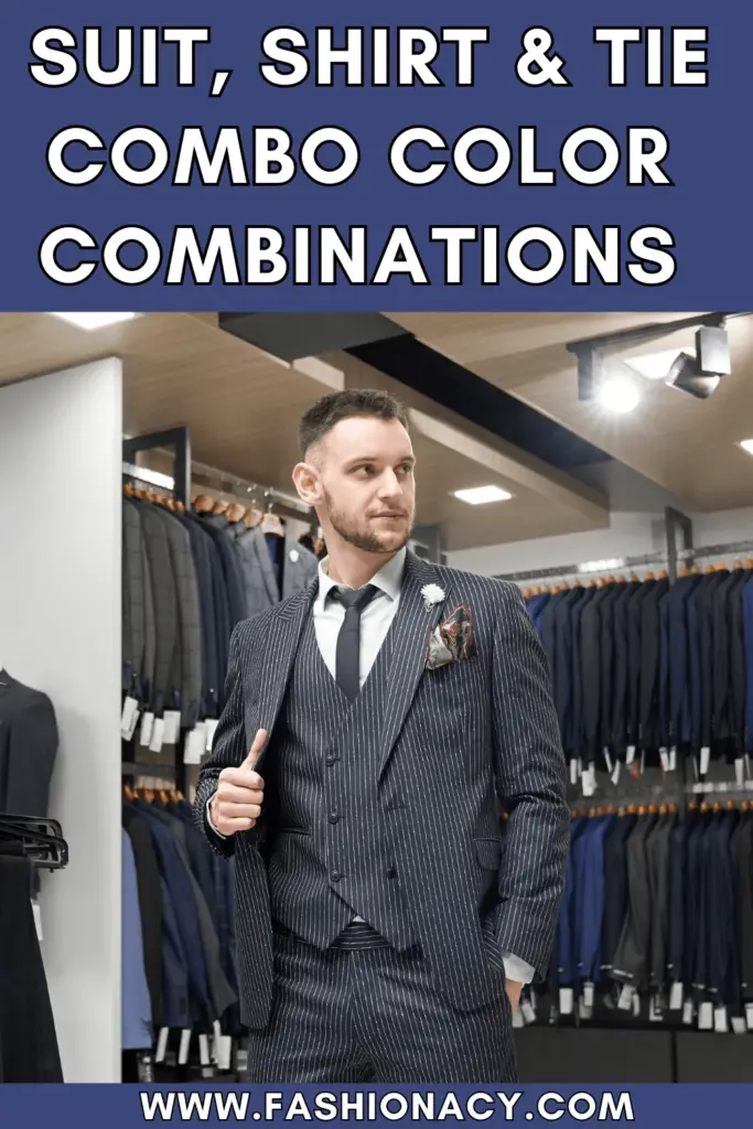 Suit, Shirt & Tie Combo Color Combinations