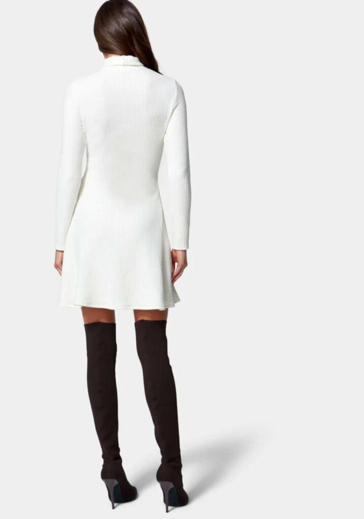 A-line Sweater Dress With Boots
