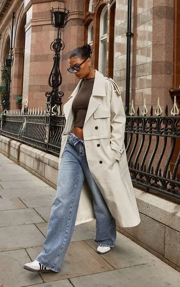 Beige Trench Coat Outfit Street Style