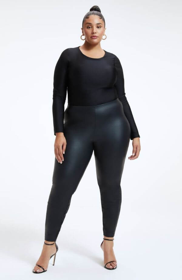 Faux Leather Leggings Outfit Plus Size