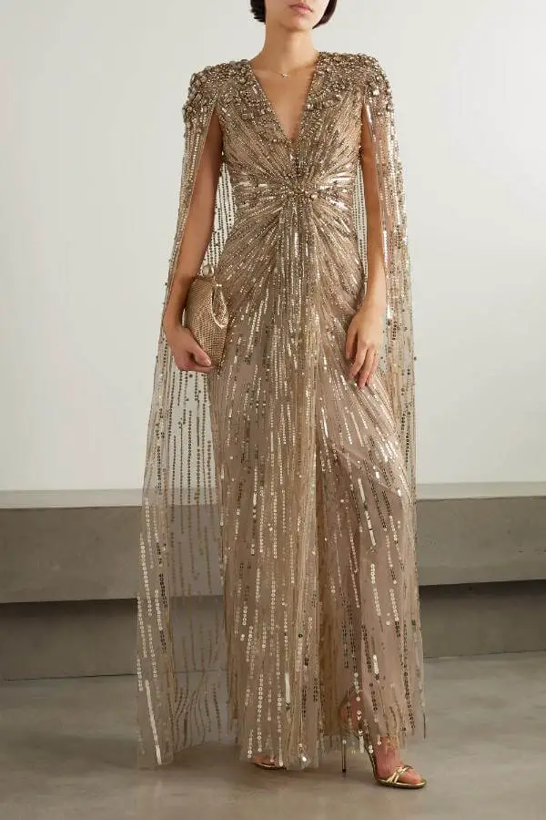 Gold Sequined Gown