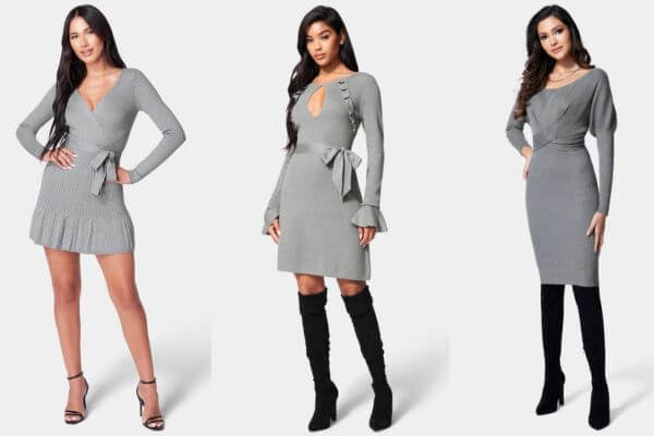 Grey Sweater Dresses