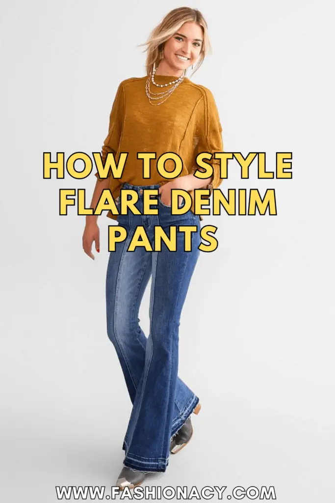 How to Style Flare Denim Pants
