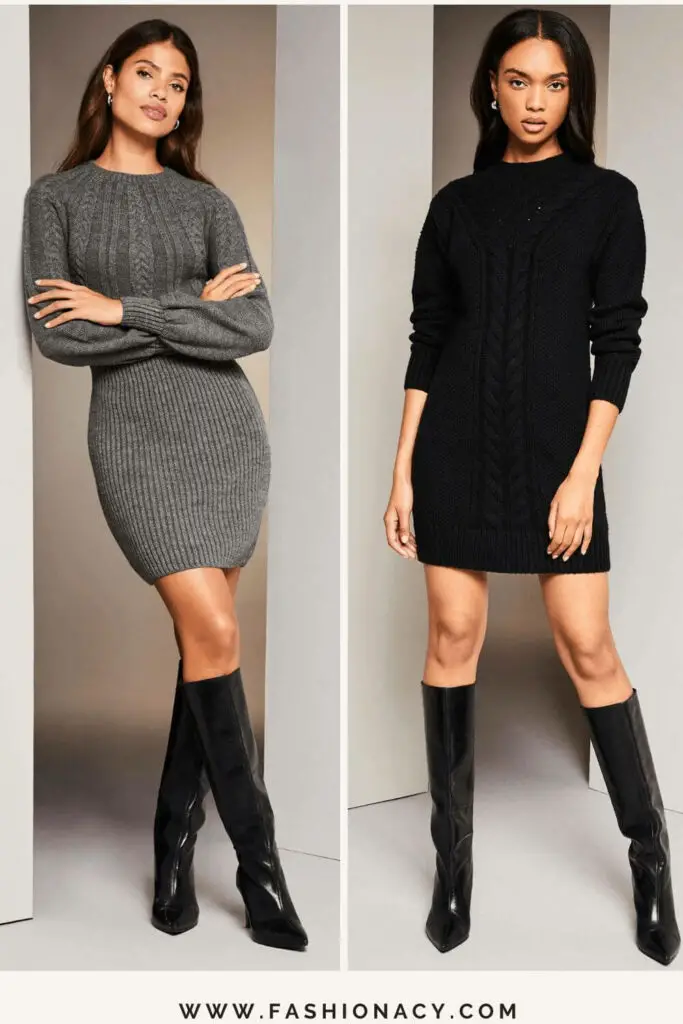 Jumper Dress and Boots
