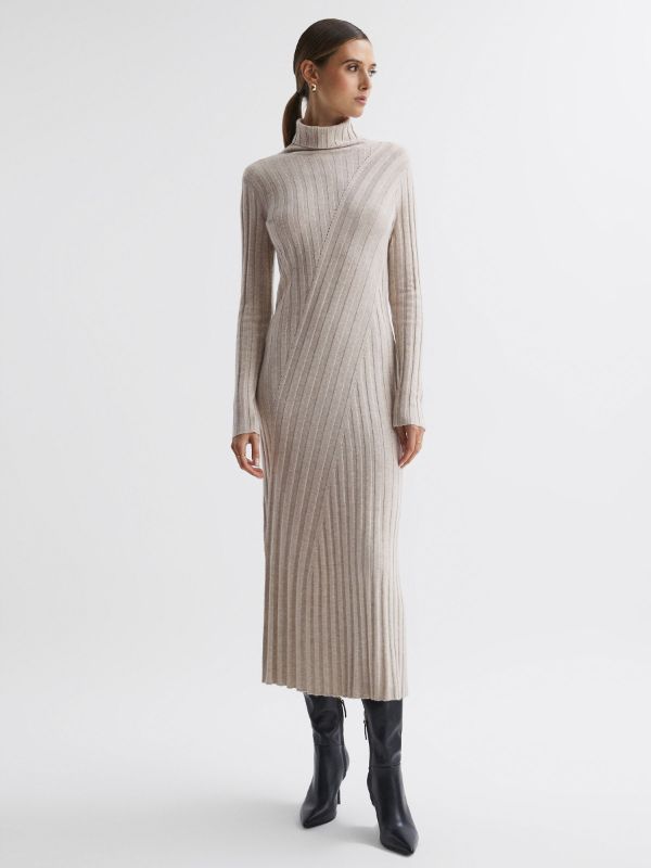 Long Knitted Dress Outfit Winter