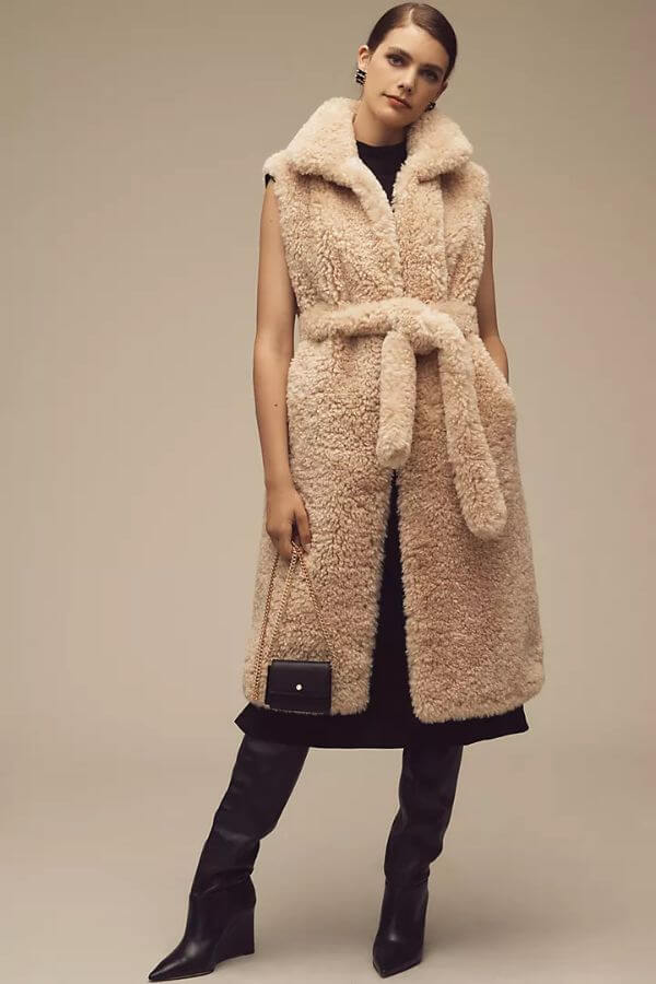 Long Sherpa Vest Outfit