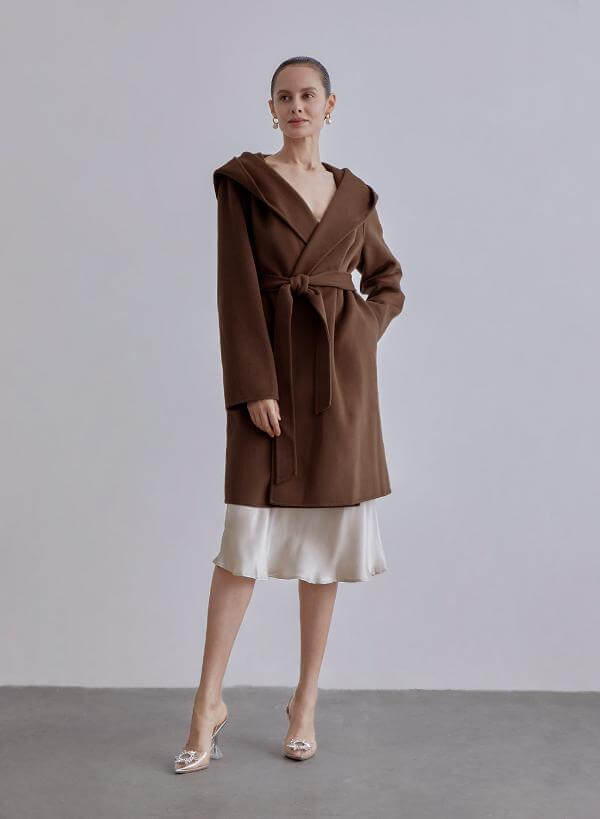 Long Wool Wrap Coat