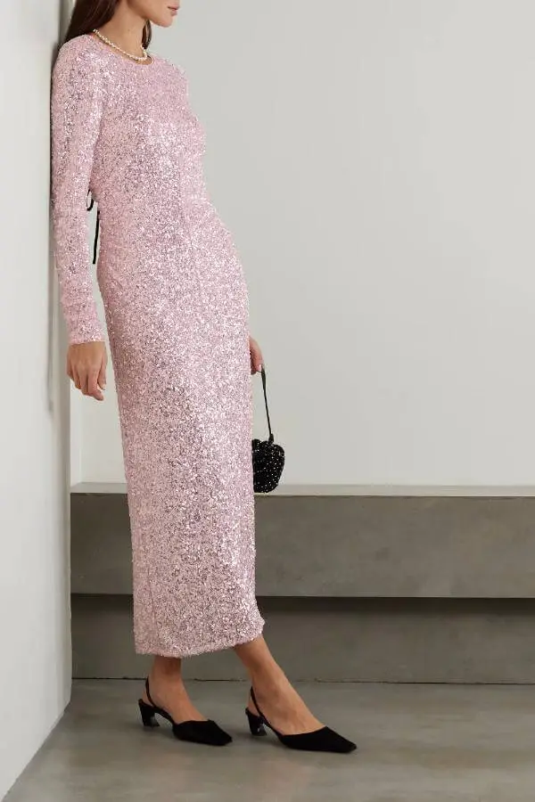 Pink Sequined Gown
