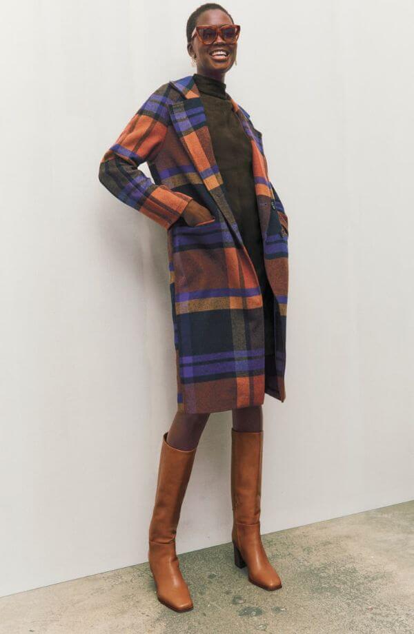 Plaid Coat Outfit Winter