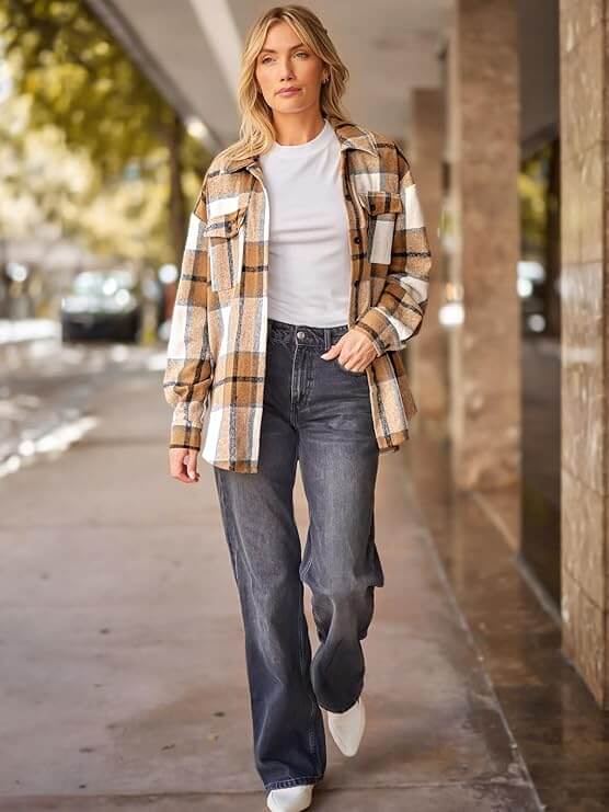 Plaid Jackets For Women Casual Outfits