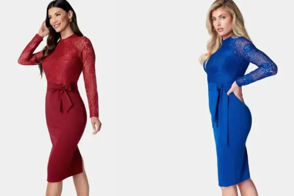 Red and Blue Pencil Dresses