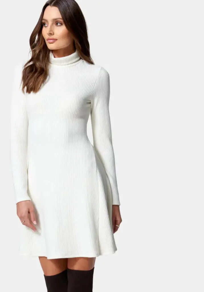 Ribbed Sweater Dress Outfit