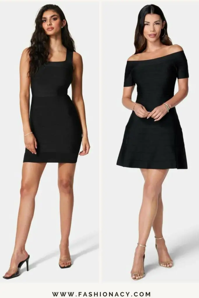 Short Black Bandage Dress