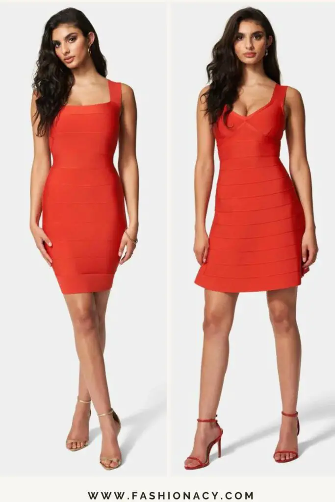 Short Red Bandage Dress