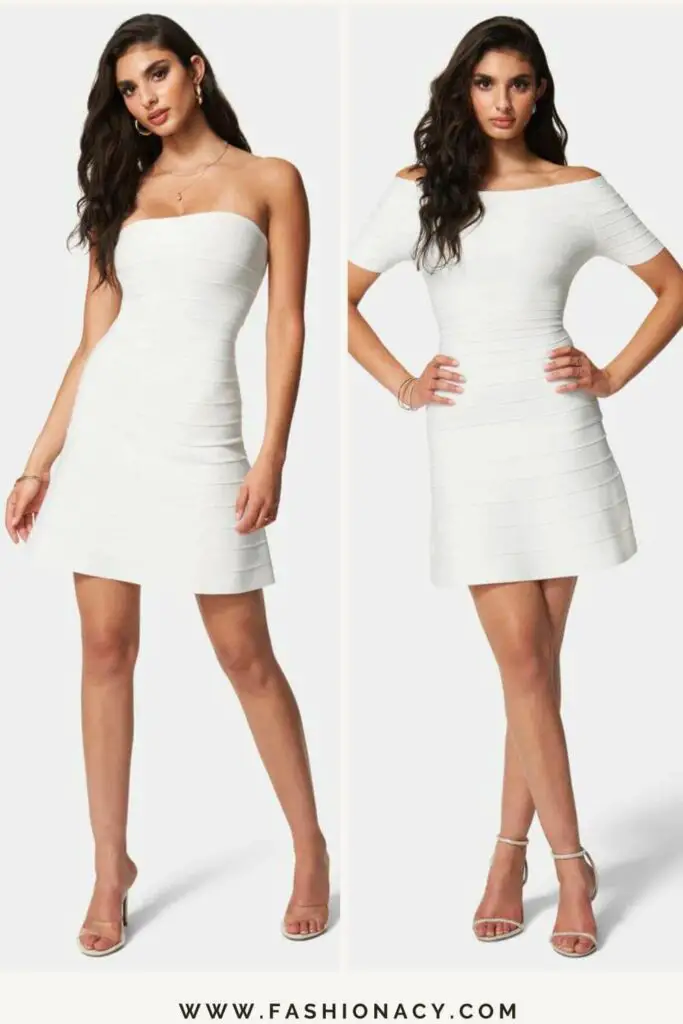 Short White Bandage Dress