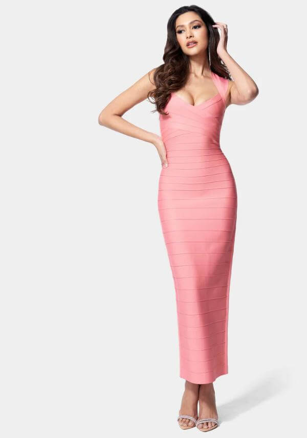 coral Bandage Gown