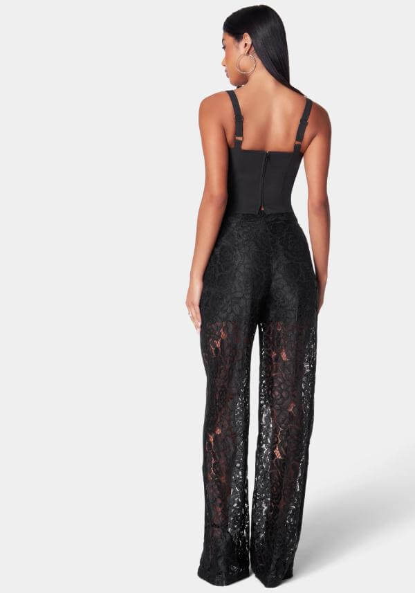 Black Lace Pants Outfit