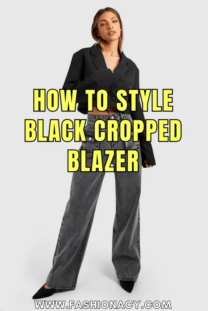 How to Style Black Cropped Blazer