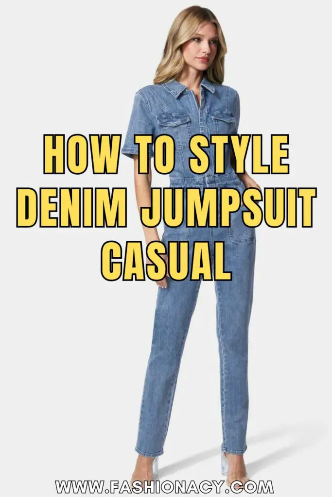How to Style Denim Jumpsuit Casual