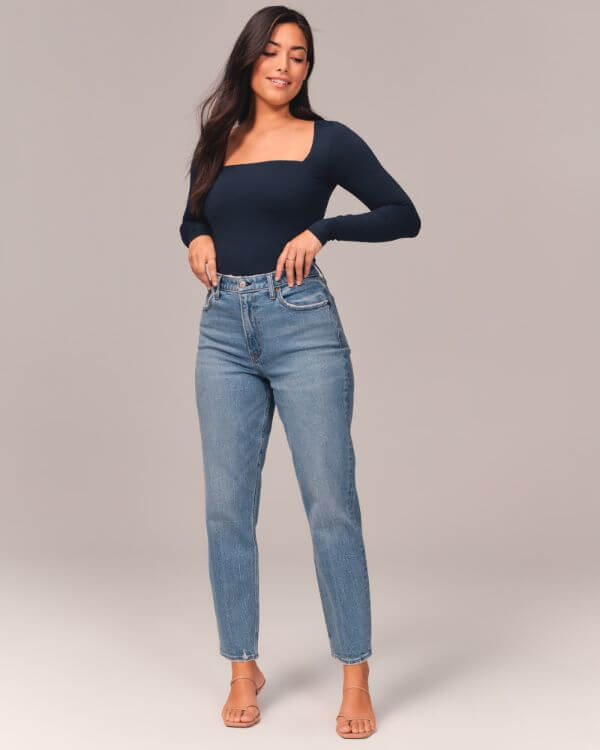 How to Style Mom Jeans High Rise