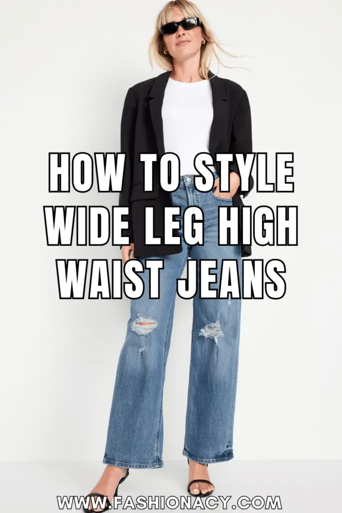 How to Style Wide Leg High Waist Jeans