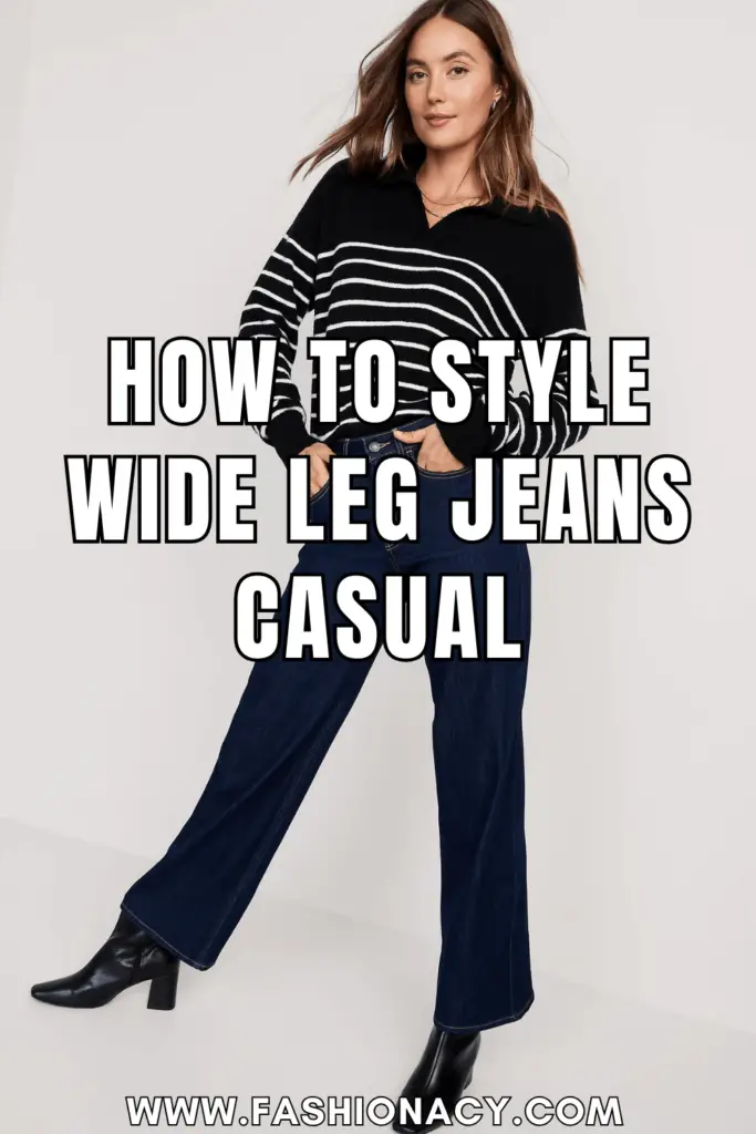 How to Style Wide Leg Jeans Casual