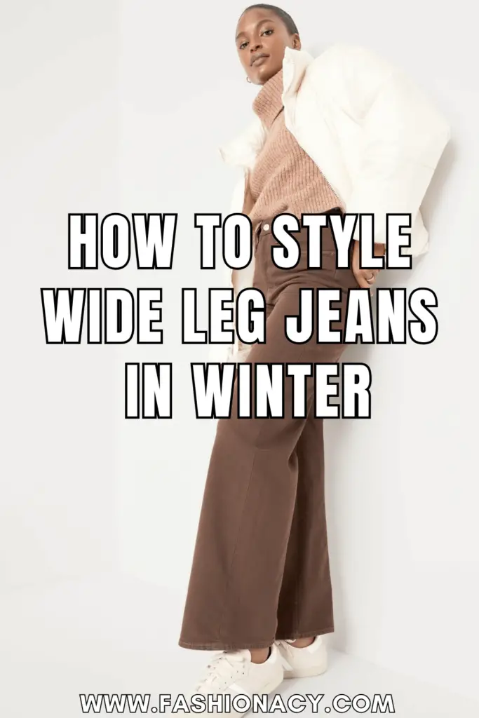 How to Style Wide Leg Jeans in Winter
