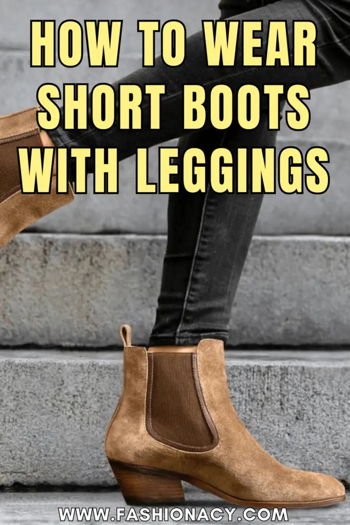 How to Wear Short Boots With Leggings