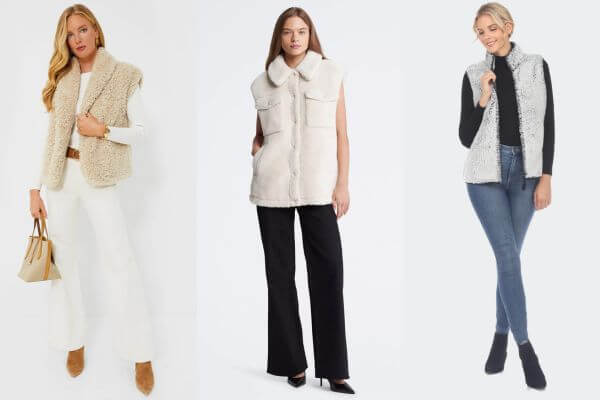 Sherpa Vest Outfits For Women
