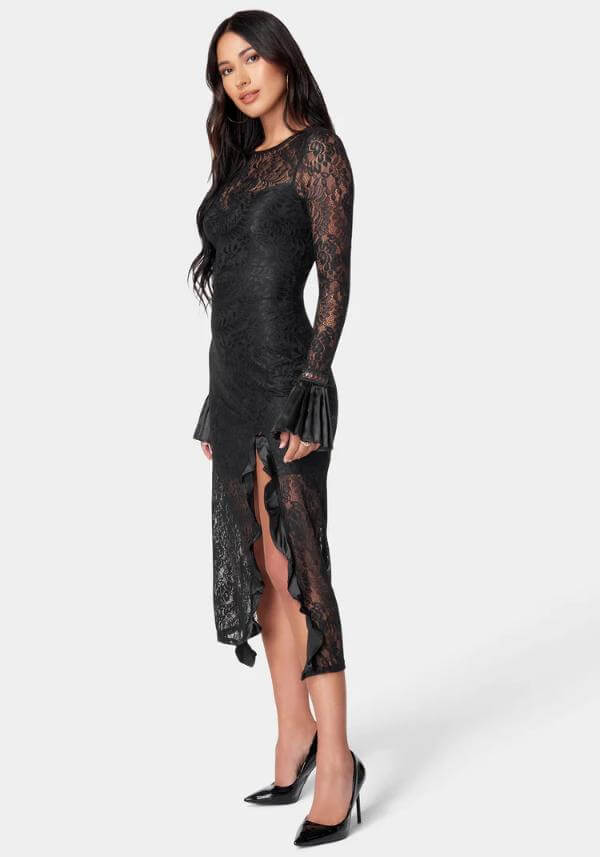 Bell Sleeve Lace Dress