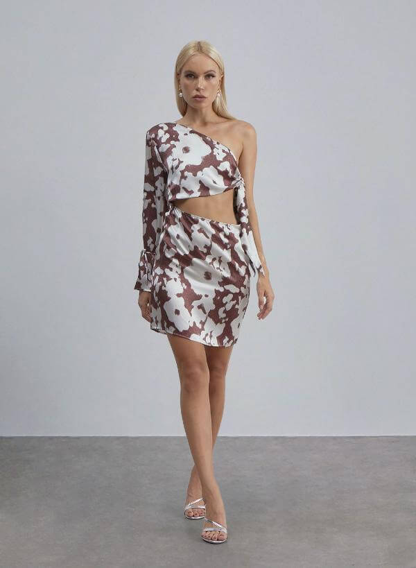 Cut Out Silk Dress