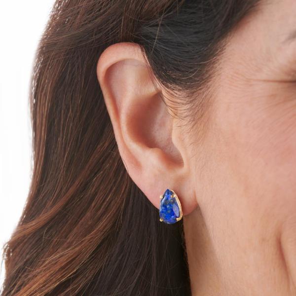 Faceted Lapis Lazuli Earrings