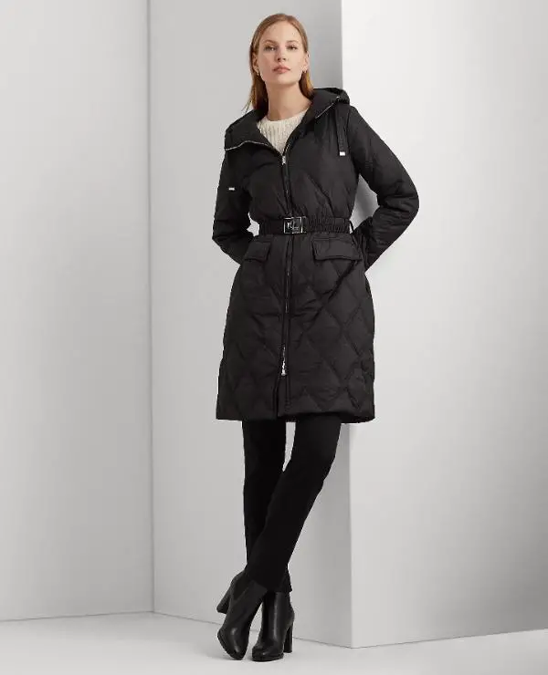 Hooded Quilted Coat Outfit