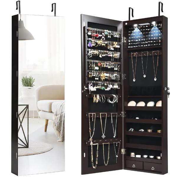 Jewelry Armoire With Mirror