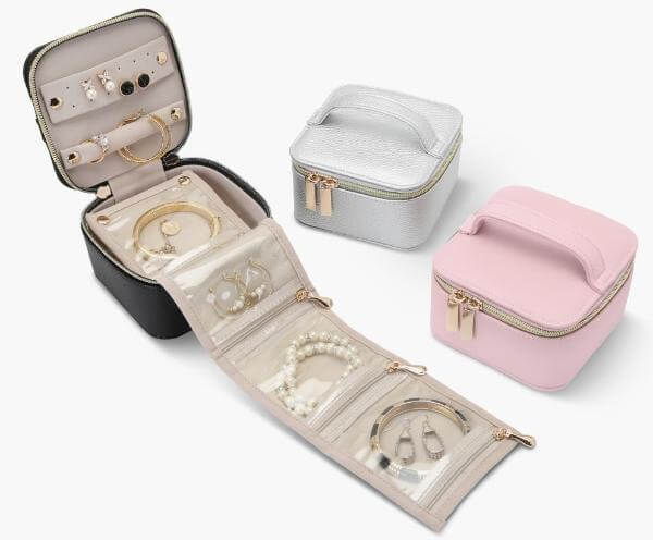 Leather Jewelry Travel Organizer