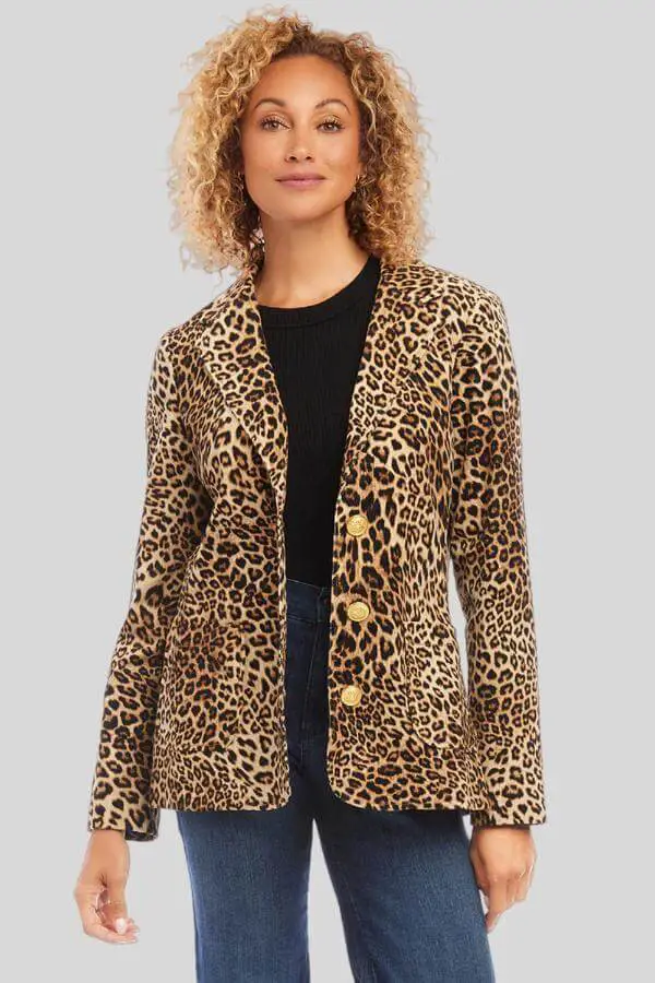 Leopard Corduroy Jacket Outfit