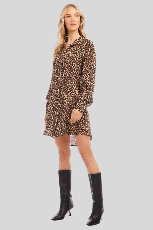 Leopard Dress With Boots