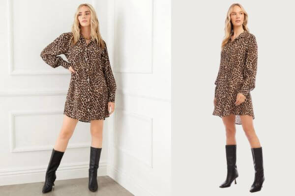 Leopard Shirt Dress 